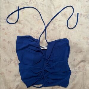 Zara Blue Crop Top